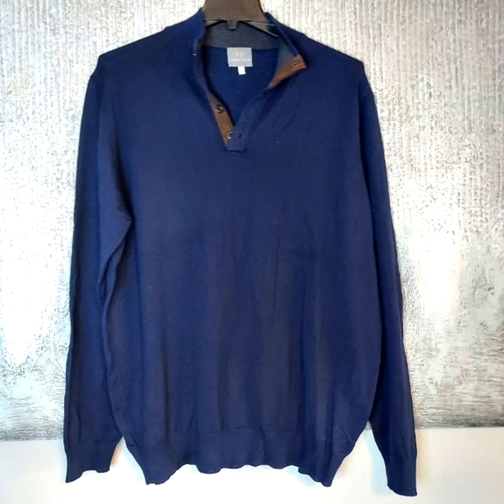 Thomas Dean Mens Merino Wool Sweater